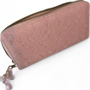 Elegant Butterfly Embossed Wallet